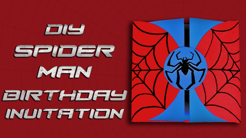  DIY Spiderman Birthday Invitation 